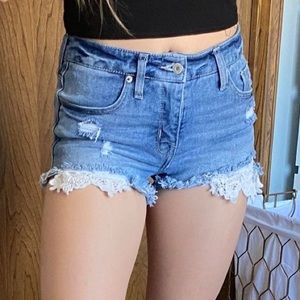 Target High Waisted Jean Shorts